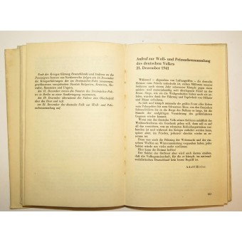 Der Großdeutsche Freiheitskampf, iii. Bändi, Reden Adolf Hitlers Vom 16. März 1941 Bis 15. März 1942. Espenlaub militaria